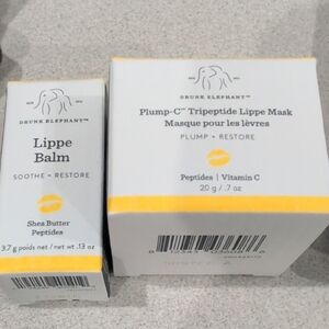 Drunk Elephant Plump c Tripeptide lippe Mask And Lippe Balm Combo